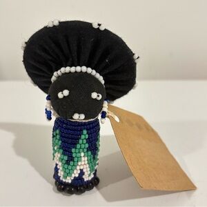 Vintage Zulu Matron Doll beaded South African collectible doll NEW w/TAGS